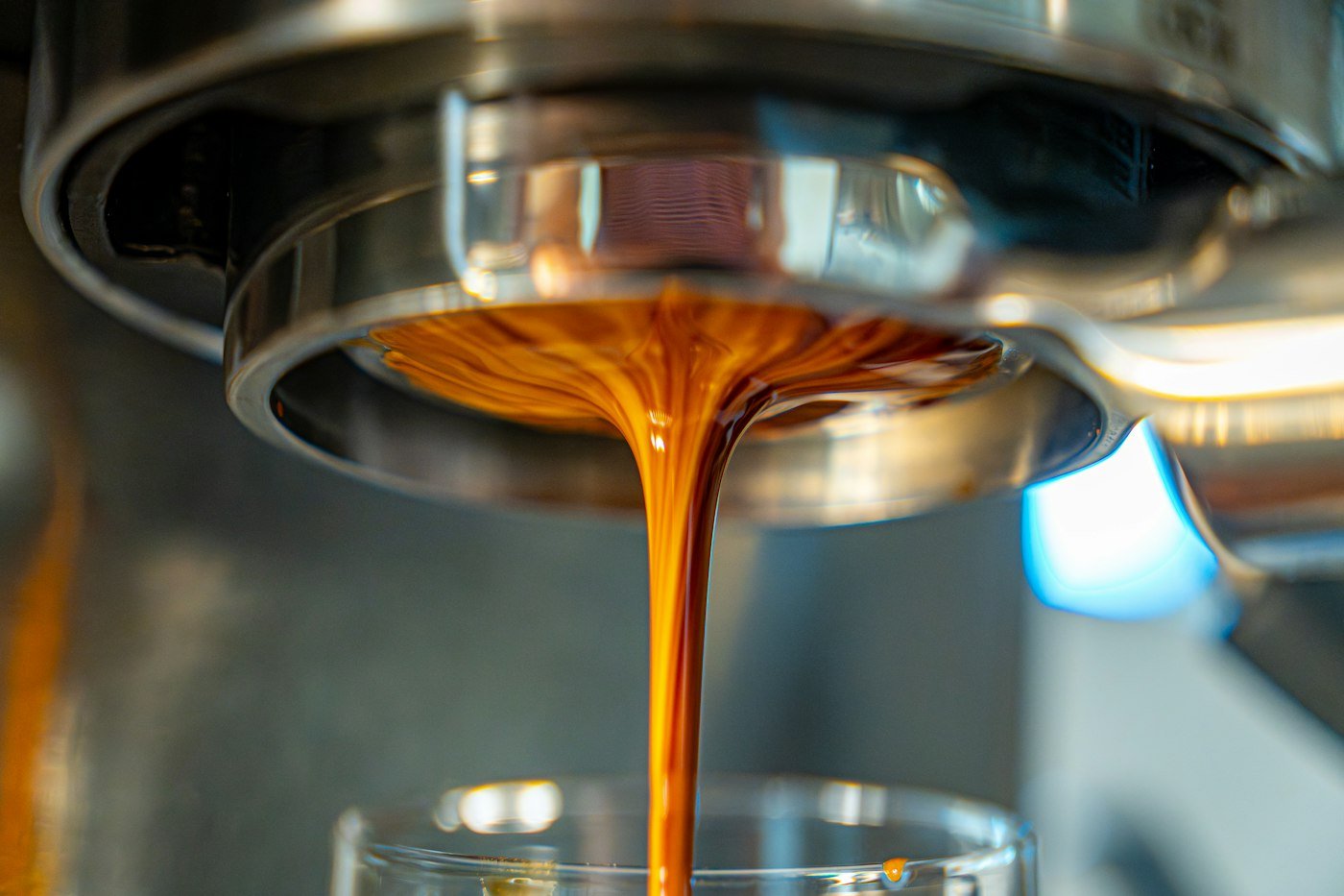 Espresso recién extraído